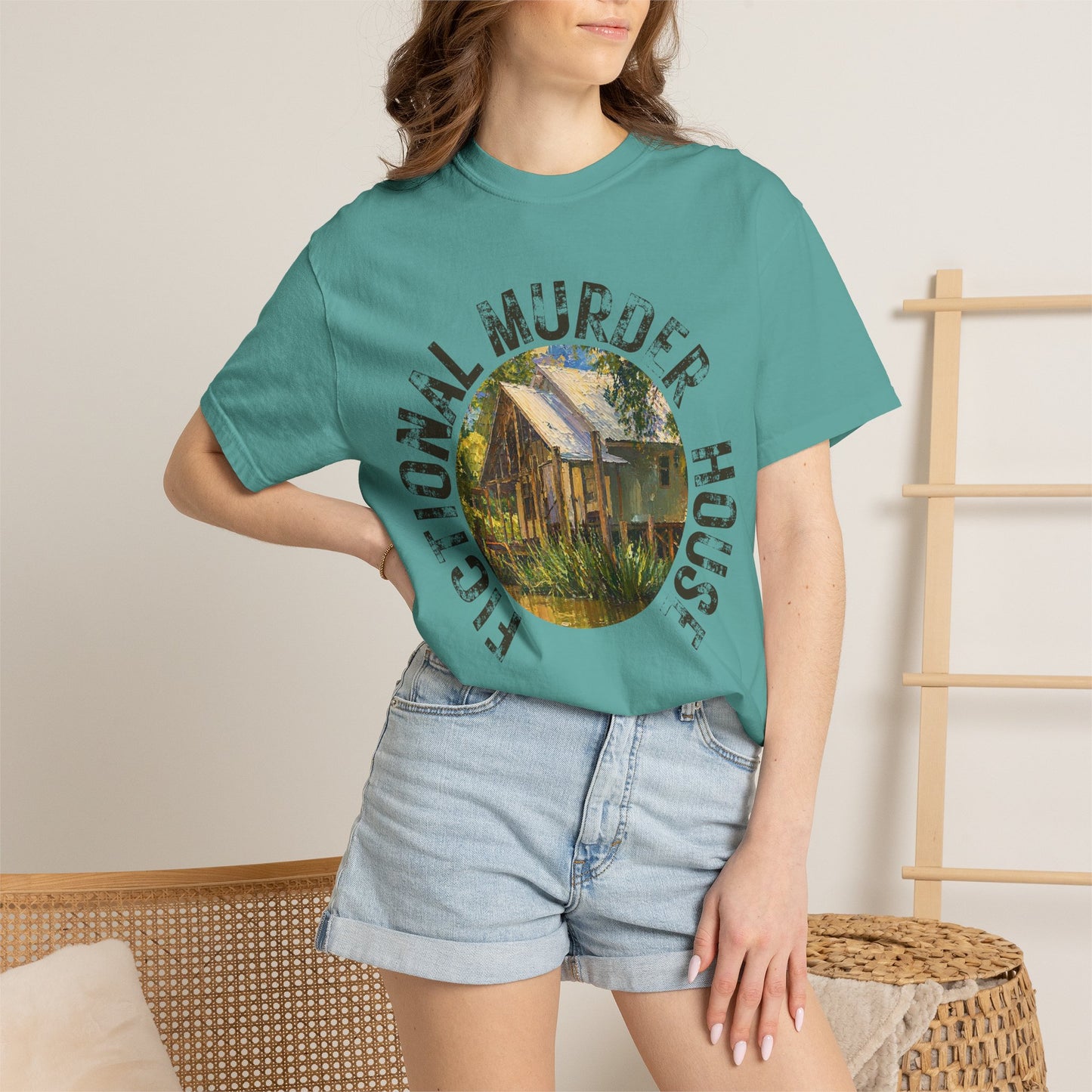 Fictional Murder House Book Lover Tee Summer Book Girl Mystery Reader Book Lover Gift for Murder Mystery Reader