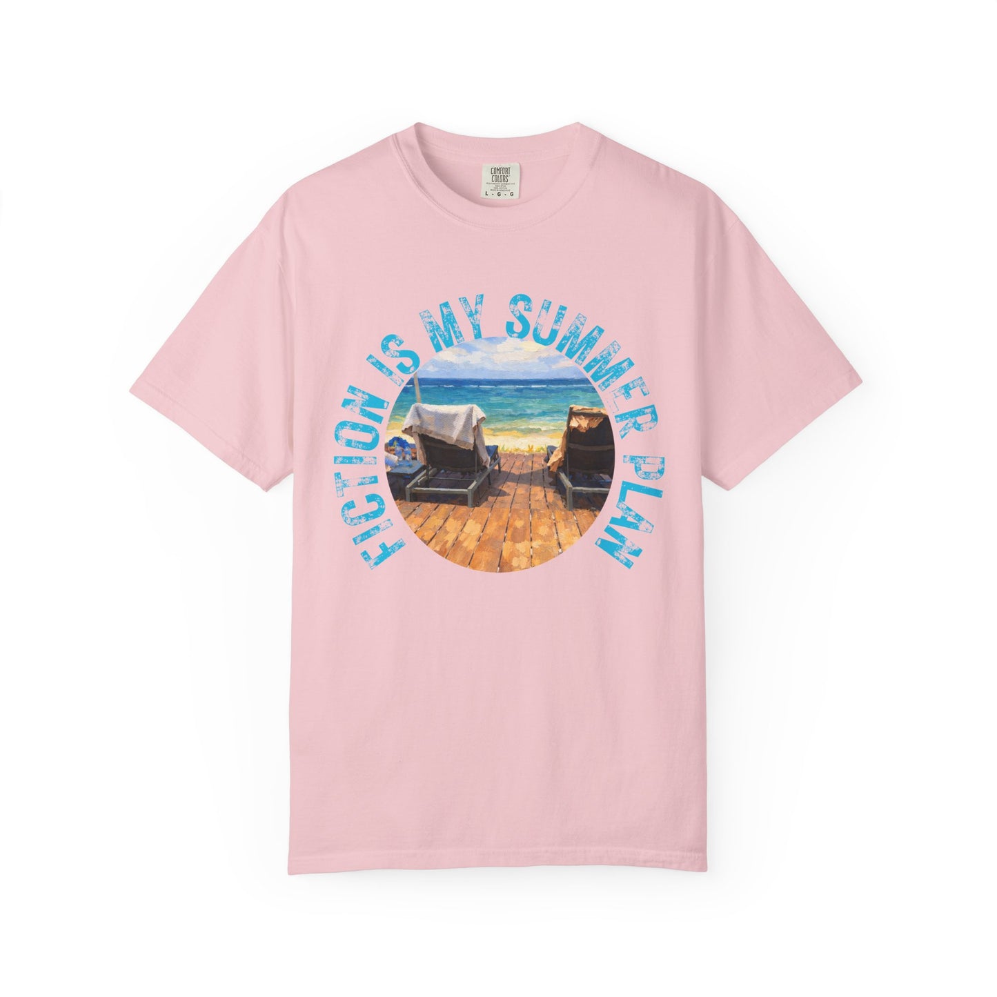 Book Girl Summer T-Shirt Fiction is my summer plan Book Lover Bookish Reading Tee Reader Travel Shirt Romance Book