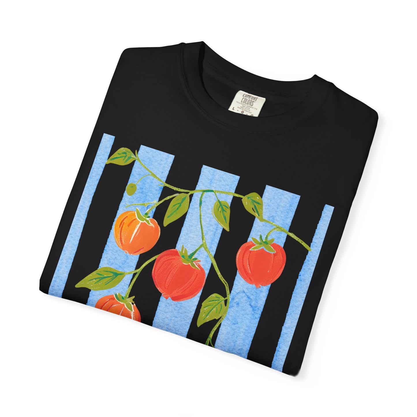 Tomato Vine Graphic T-Shirt – Italian Summer Aesthetic Tee, Mediterranean Fruit Art Shirt