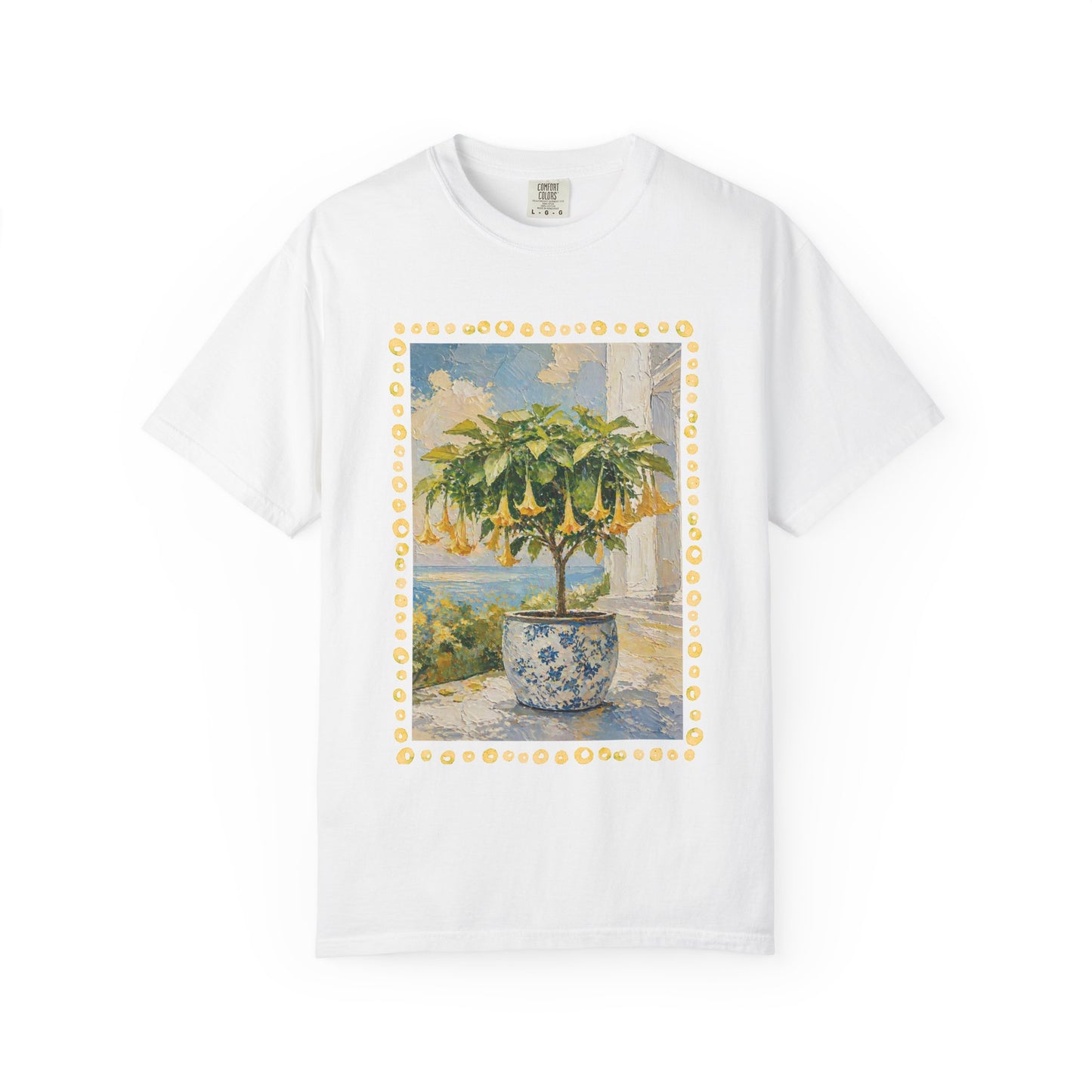 Yellow Trumpet Flowering Tree T-shirt | Flowered Tee Blooming Tee Shirt Flower lovers tshirt