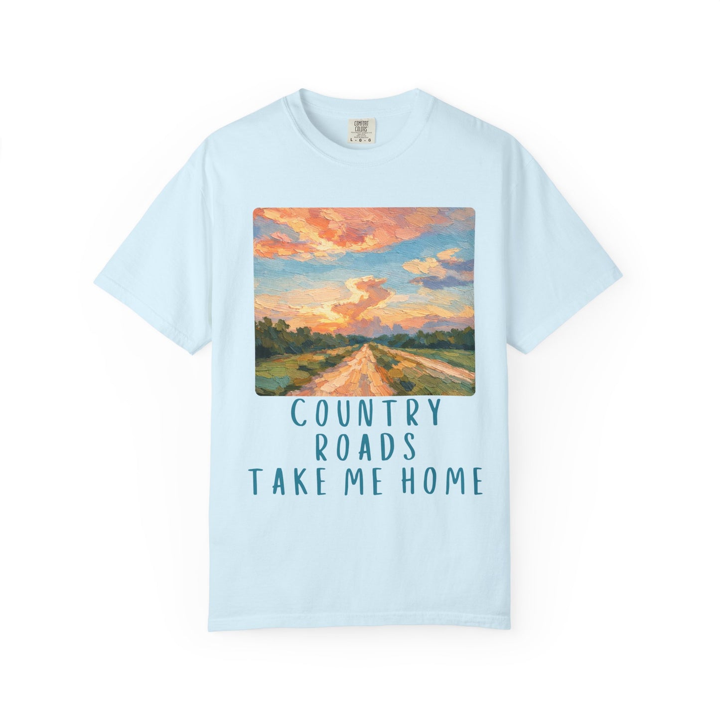 Country Roads Take Me Home Comfort Colors tShirt Women's Mountain Graphic Tee, Camping Hiking T Shirt, Travel Shirt, Nature T Shirt, Gift