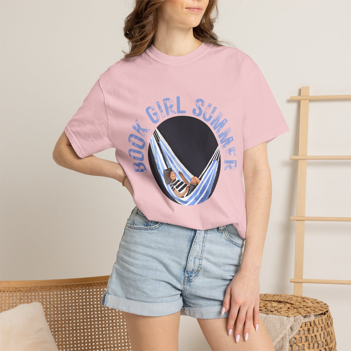 Book Girl Summer Shirt T-Shirt | Book Lover Bookish Reading Hammock Reader Travel Shirt Romance Book