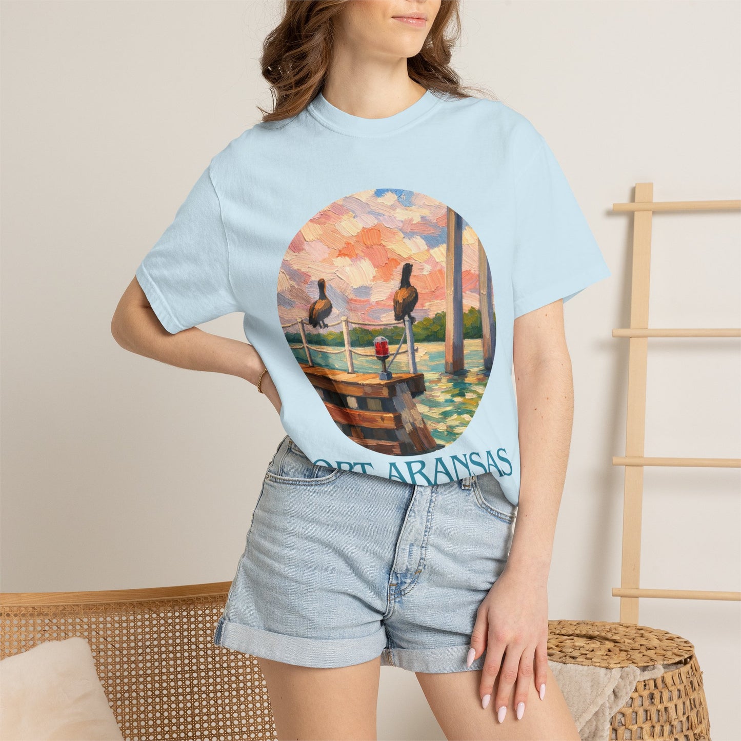 Port Aransas Texas T-Shirt – Coastal Pelican Pier Graphic Tee, Beach Town Souvenir Shirt