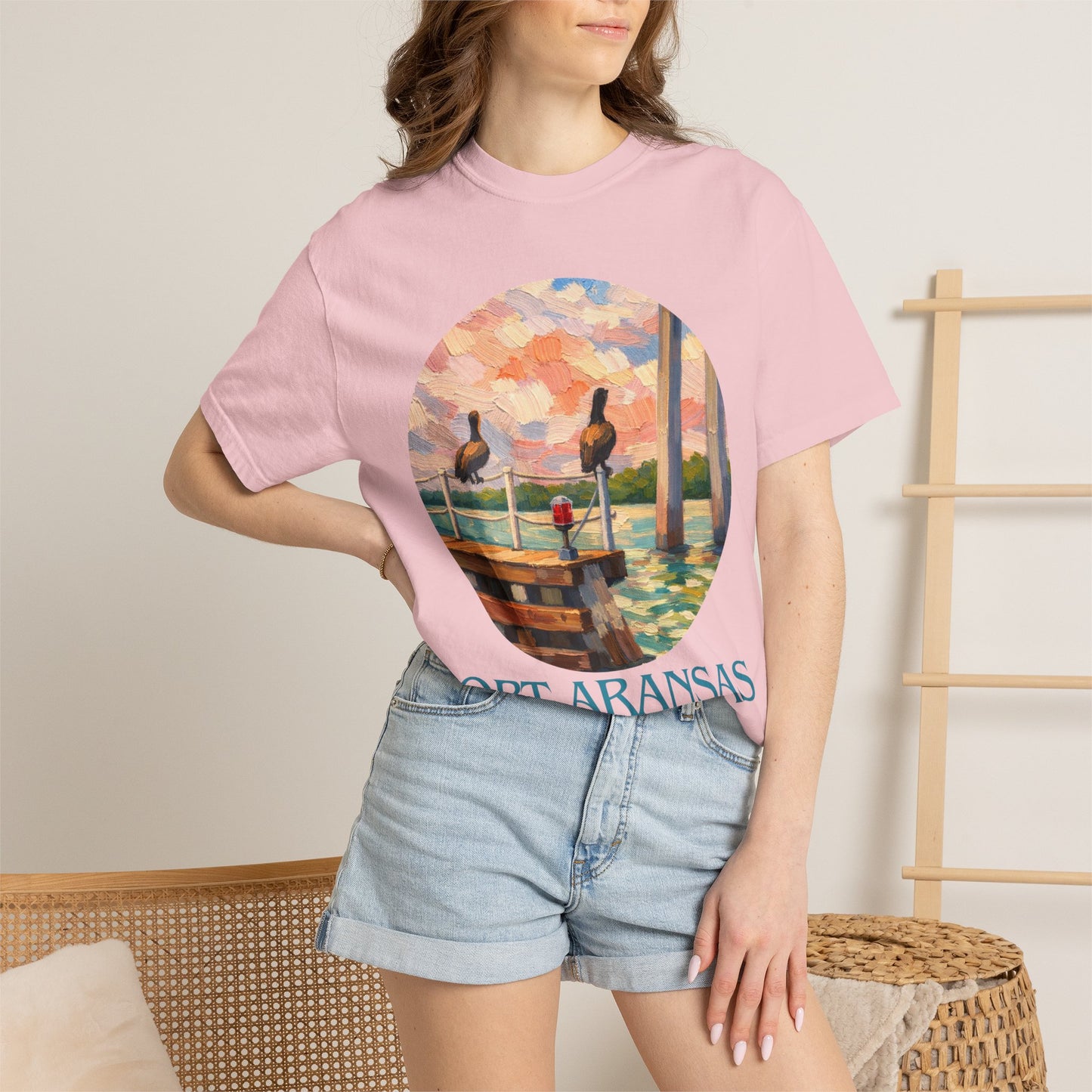 Port Aransas Texas T-Shirt – Coastal Pelican Pier Graphic Tee, Beach Town Souvenir Shirt